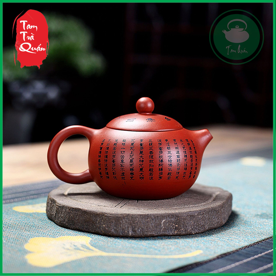 Ấm tử sa Nghi Hưng tây thi bát nhã tâm kinh 150 ml