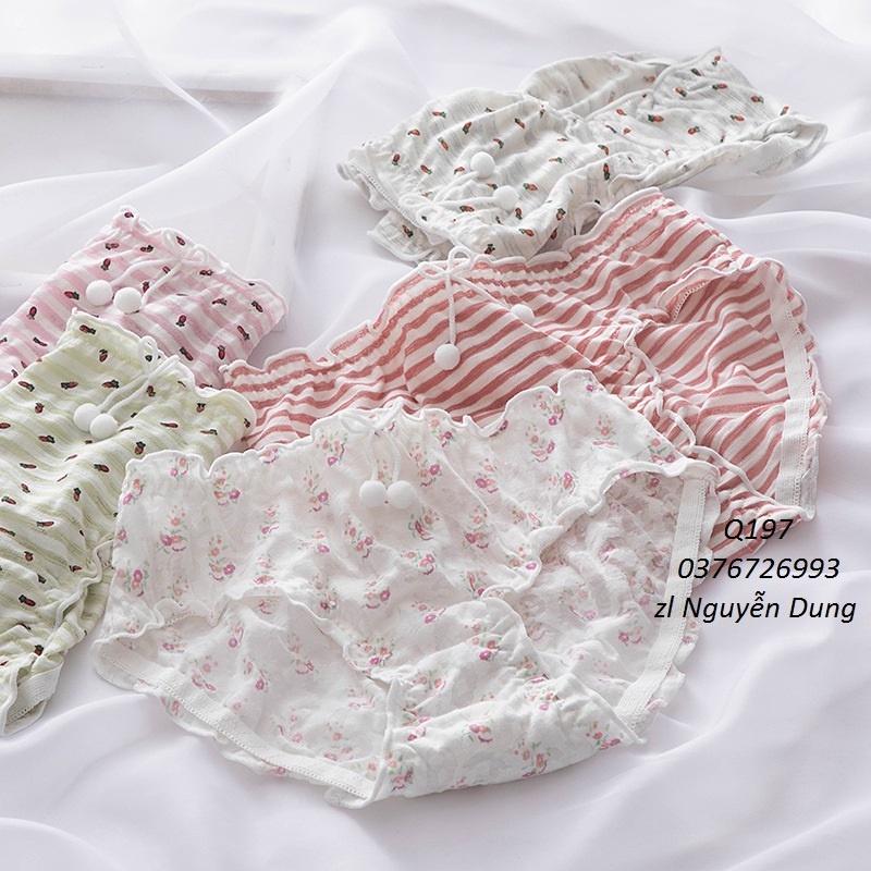 Quần Lót Nữ Cotton Hoa Nhí Kháng Khuẩn Thời Trang Nhật Bản Hàng Loại Đẹp.