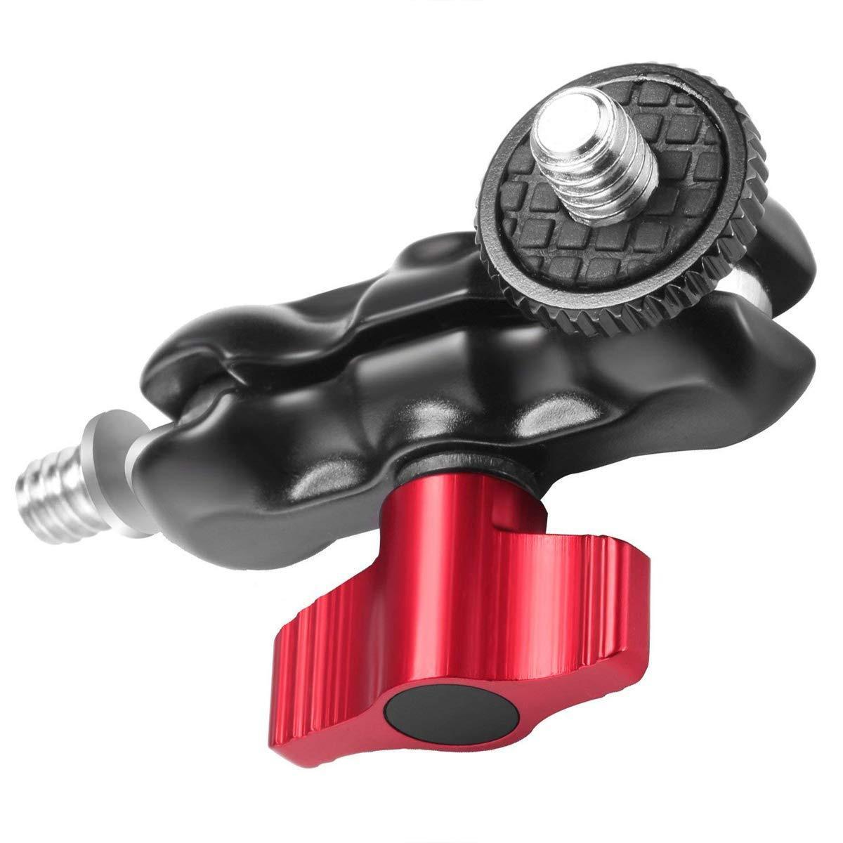 Vận Chuyển Nhanh JMSUZ Mini Full Kim Loại Giá Đỡ Màn Hình Cánh Tay Ma Thuật Hai Đầu Tay Micro SLR Phụ Kiện Hạt Đậu Kẹp Nhỏ