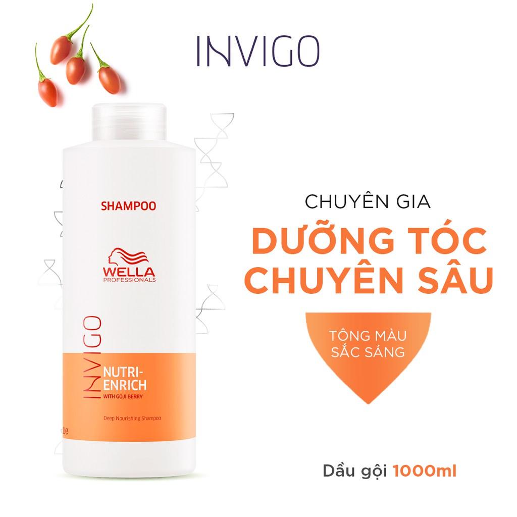 Combo Gội Xả Hấp Wella Invigo Tăng Cường Dưỡng Chất, Phục Hồi Tóc Khô Xơ Nutri Enrich (Gội 250ml+ Xả 200ml+ Hấp 150ml)