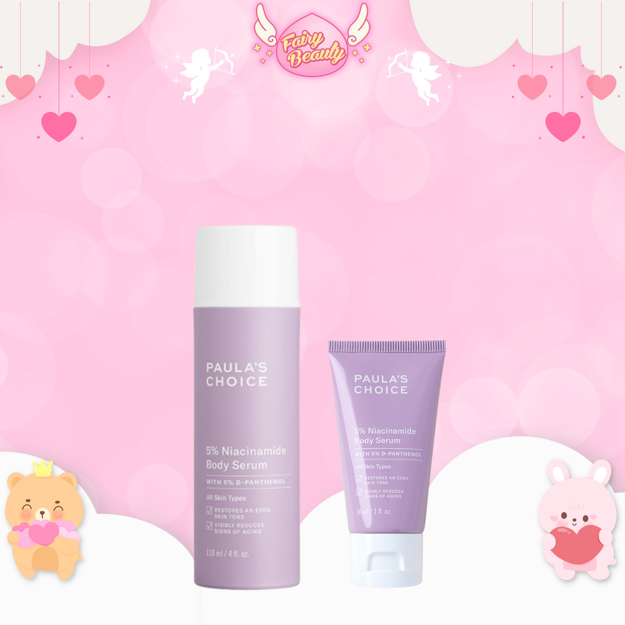 Niacinamide Dưỡng Thể Ngăn Mụn,Viêm Nang Lông Và Làm Sáng Da 5% Niacinamide Body Serum 30/118ml