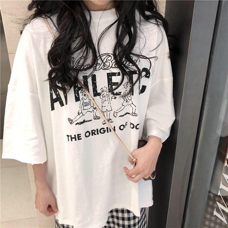 Áo Thun phông 3158 chất lượng mẫu ảnh chữ ATHLETIC cổ điển form  dáng nam nữ