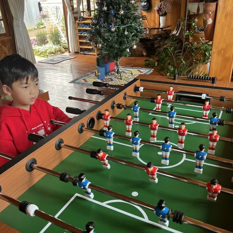 Bàn Bi Lắc Bóng Đá Cỡ Lớn 1,4m Harvard Wooden JX 101Y Chuẩn Thi Đấu, Banh Bàn Foosball 1m4 Gia Đình Văn Phòng Hanana