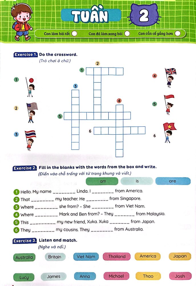 Phiếu Bài Tập Cuối Tuần Tiếng Anh 4 - Global Success (35 Tuần Học) - MEGA