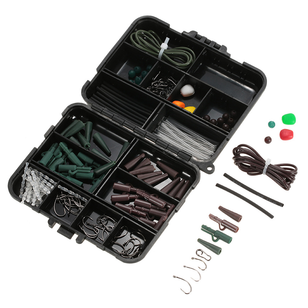 Bộ đồ nghề câu cá 143 cái với ống xoay / móc / ống tay áo / cao su