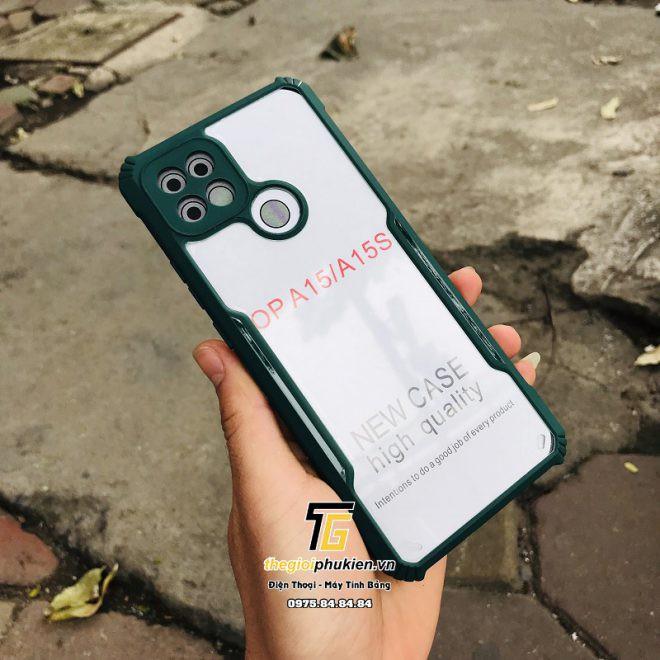 Ốp lưng OPPO A15, A15s chống sốc lưng trong viền màu