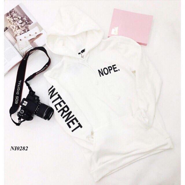 Áo hoodie nam nữ nope internet có bigsize