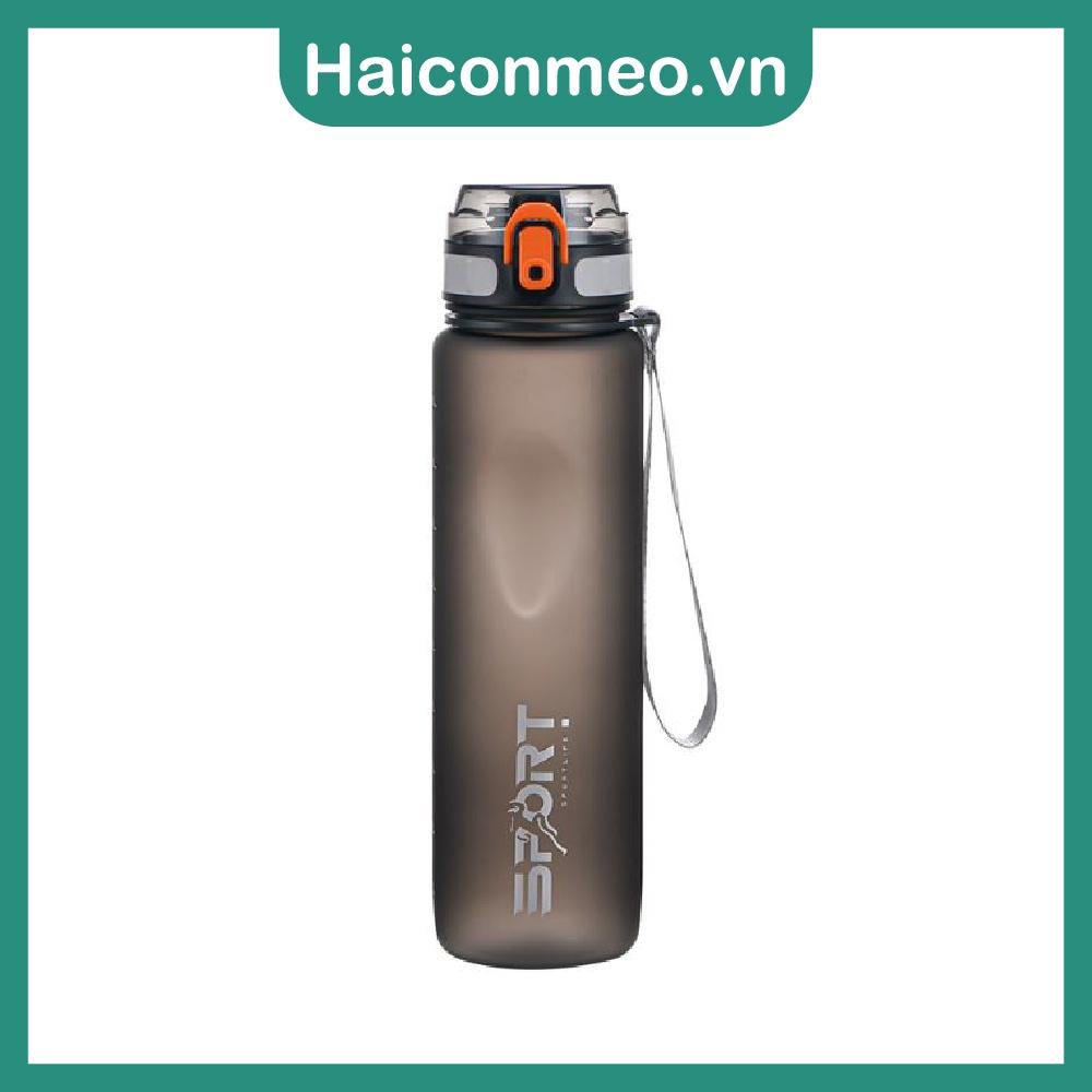 Bình nước thể thao Sport tập gym chạy bộ đánh cầu lông, 1000ml có quai