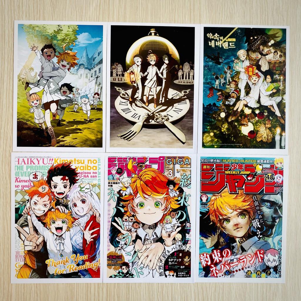 Bộ 20 tấm postcard anime The Promised Neverland - Miền Đất Hứa