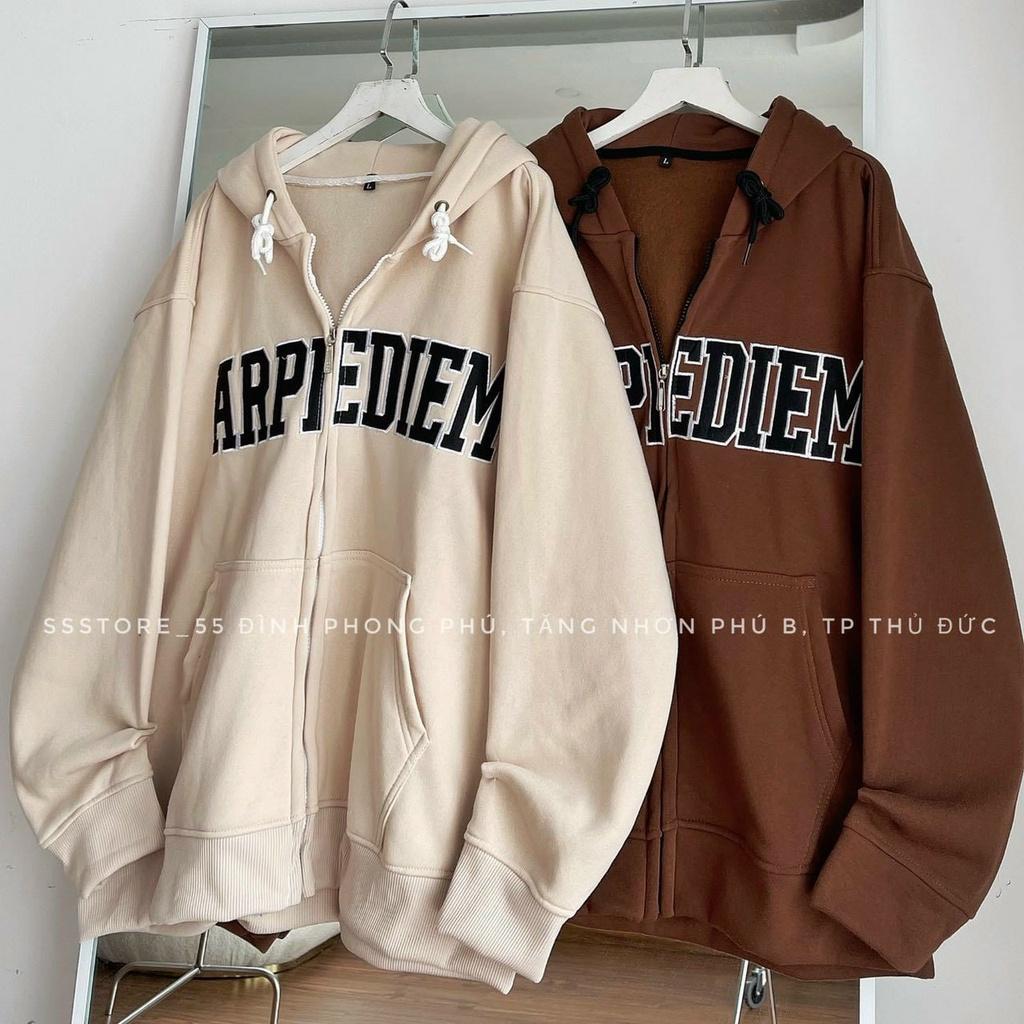 Aó Khoác Hoodie & Sweater Nam Nữ Họa Tiết Chữ ARPLEDIEM Chất Nỉ Mềm Mịn Form Dưới 70kg Có Nón Che Nắng Cực Êm