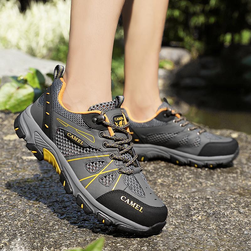 Giày đi bộ đi bộ đường dài ngoài trời Đàn ông Mesh Giày thể thao đi bộ đường dài. Color: Gray Shoe Size: 44