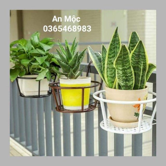 Combo 3 Giỏ Móc treo chậu hoa ban công sơn tĩnh điện bền đẹp