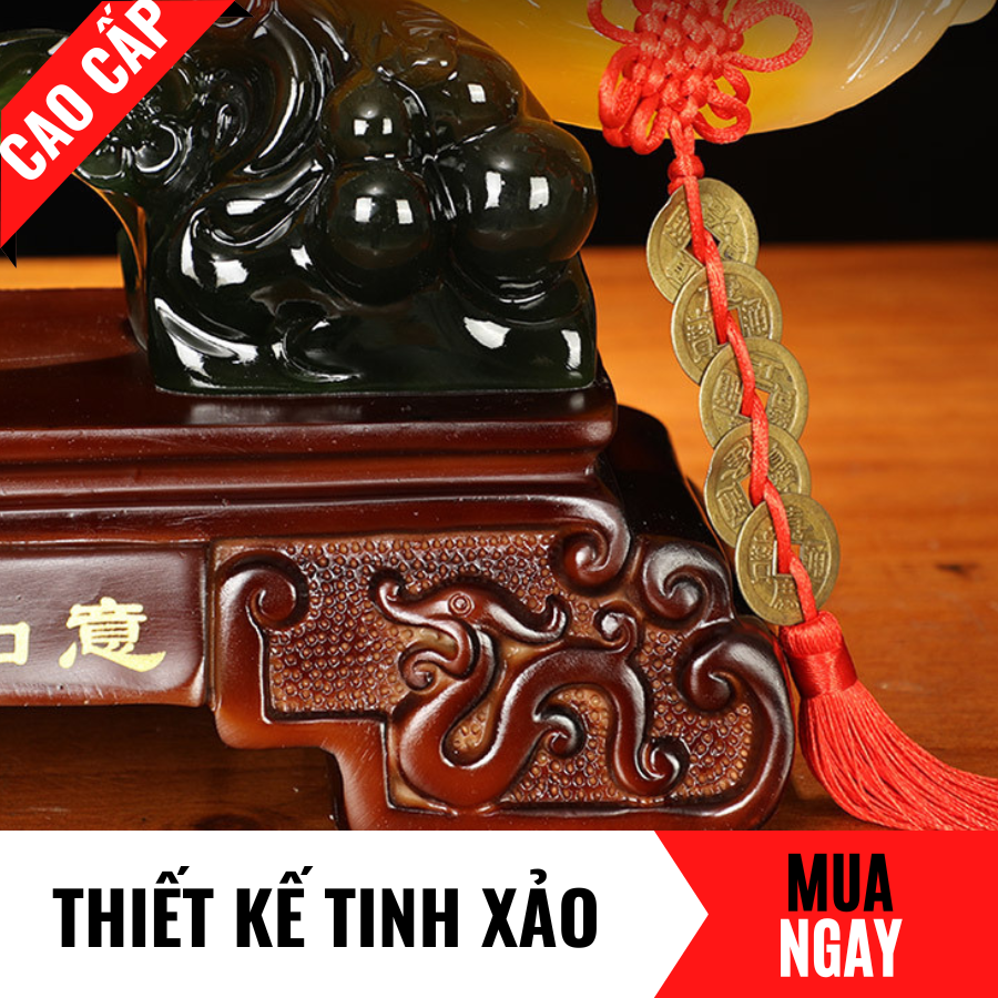 Tượng Gậy Cát Tường Như Ý Trang Trí Phong Thủy Cao 22cm Giúp Tạo Ra Năng Lượng Tích Cực