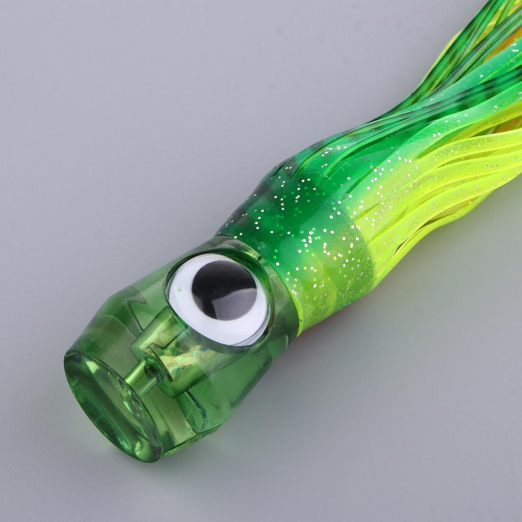 2x Squid Skirt Lure Bait Saltwater Soft Fishing Lure Hoochies 16.5cm/50g