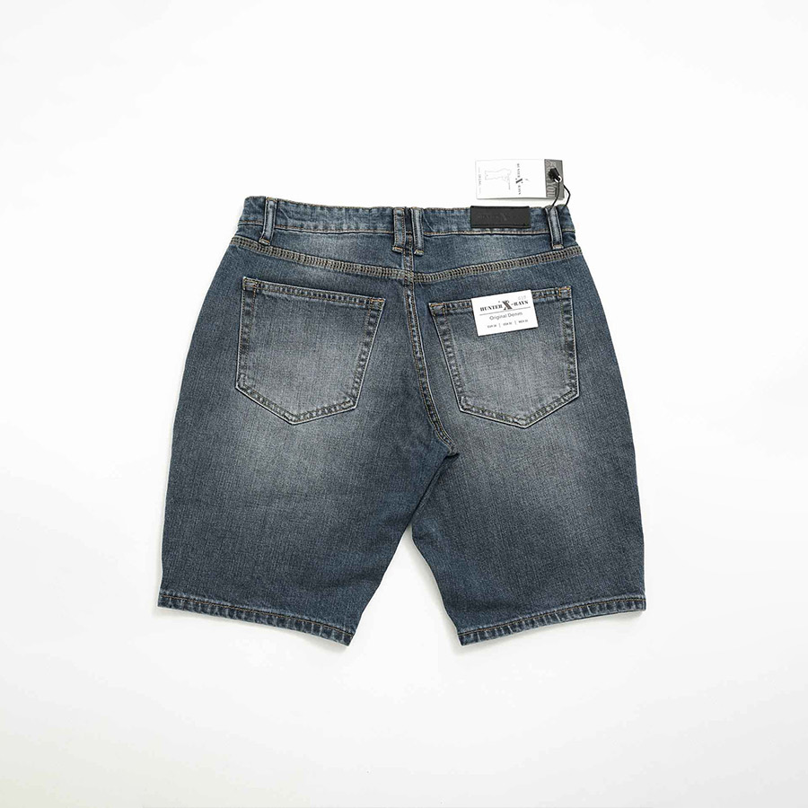 Quần Short Jeans Nam Cao Cấp HUNTER X-RAYS Form Slimfit Thun Nhẹ Xanh Căn Bản S39