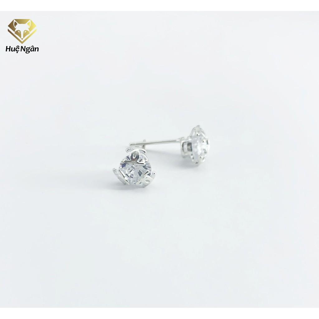 Bông tai bạc Ý 925 Bạc xinh Huệ Ngân Nụ Đá YCXR140