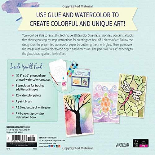 Watercolor Glue-Resist Wonders