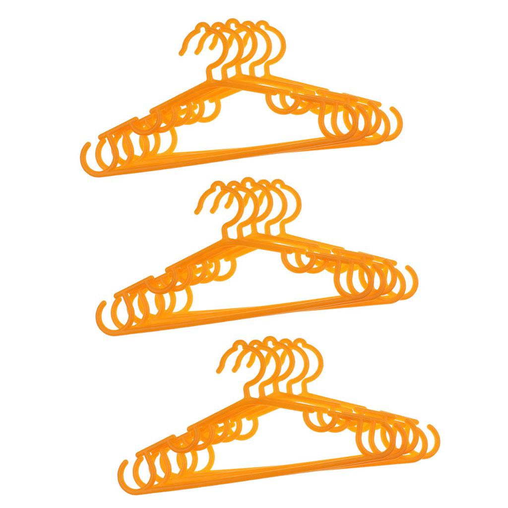 Plastic Coat Clothes Garment Trousers Hangers for Kids Baby Yellow