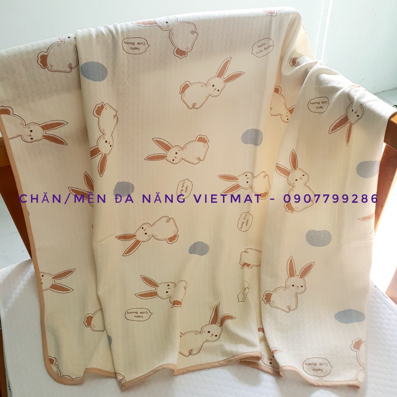 Chăn đắp trẻ em sợi tre organic Vietmat mềm mịn, ấm áp và kháng khuẩn cao