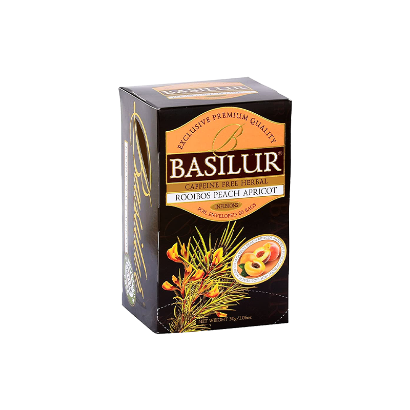 Hồng trà Basilur vị đào mơ - túi lọc 50g
