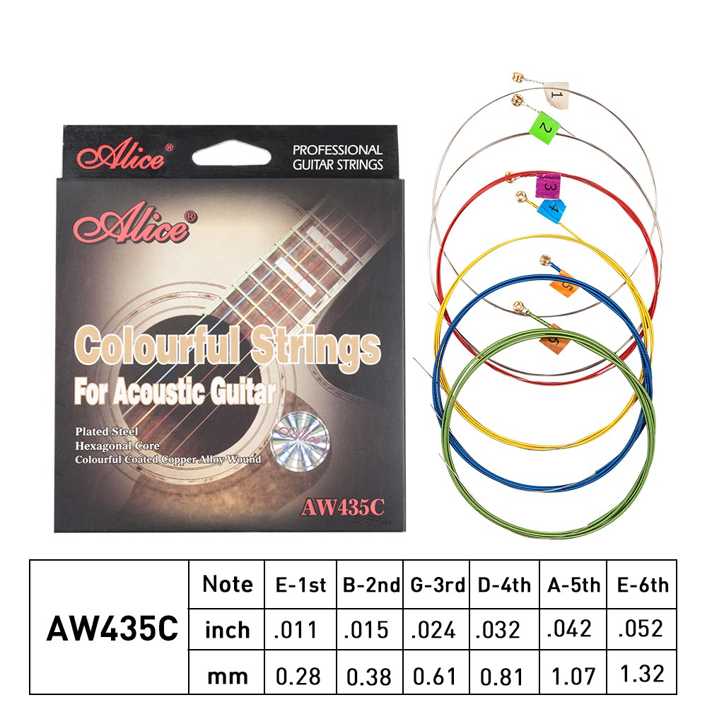 Dây đàn guitar acoustic Alice AW435C - SOLG