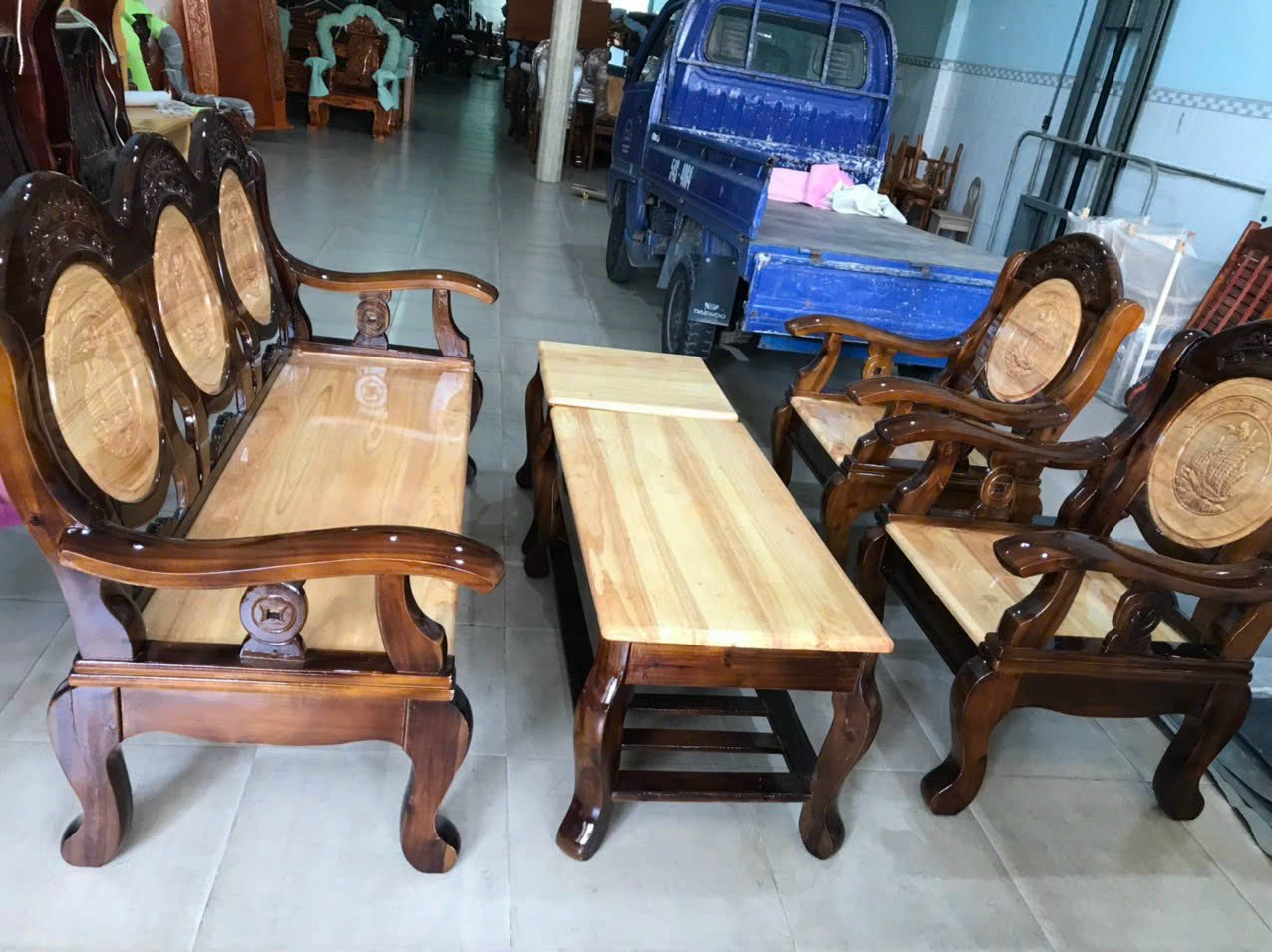 BỘ SALON PHÒNG KHÁCH THUẬN BUỒM XUÔI GIÓ 5 MÓN