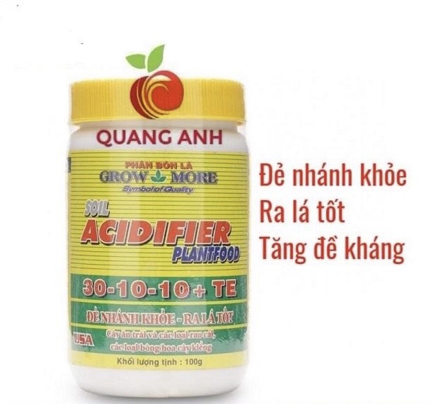 Phân Bón Lá Kích Đẻ Nhánh - Ra Lá Nhiều Grow More 30-10-10 + TE - Chai 100Gr