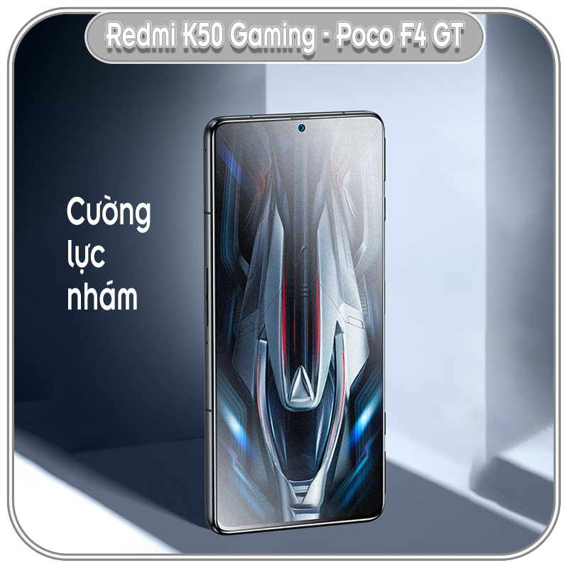 Kính cường lực cho Xiaomi Redmi K50 Gaming - Poco F4 GT nhám hạn chế vân tay Full viền Đen