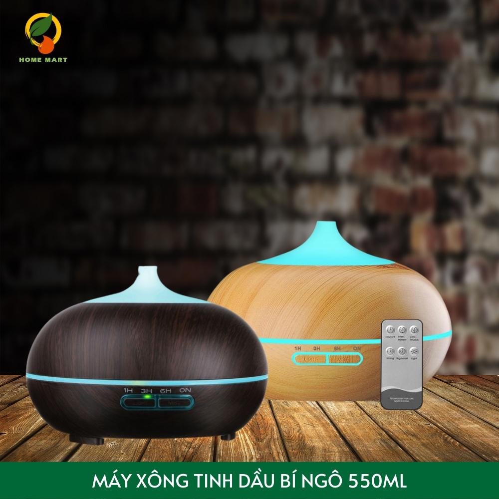 Máy xông tinh dầu bí ngô 550ml: phun sương khuếch tán, tỏa hương, tạo ẩm cho phòng ngủ, lọc không khí điều khiển tự động