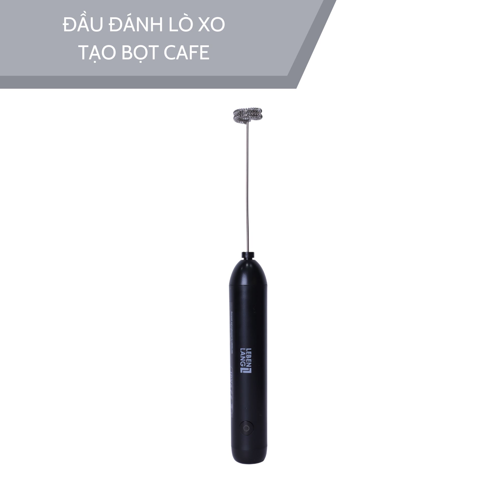Máy đánh trứng, máy đánh bọt cafe cầm tay mini Lebenlang LBL4588, 2 tốc độ, sạc pin usb tiện dụng - hàng chính hãng