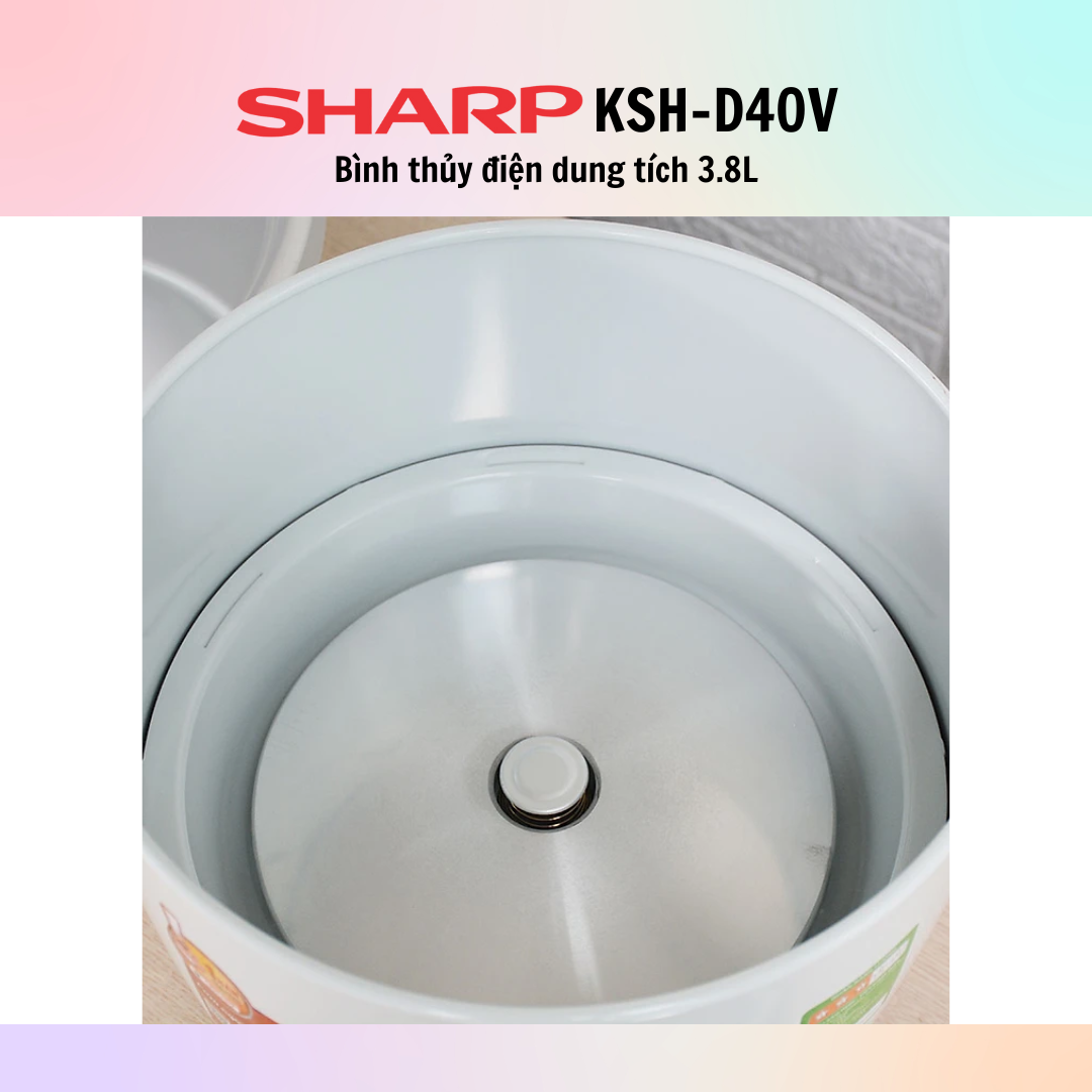 Nồi Cơm Nắp Rời Sharp KSH-D40V - Màu Ngẫu Nhiên - Hàng Chính Hãng - Bảo Hành 12 Tháng