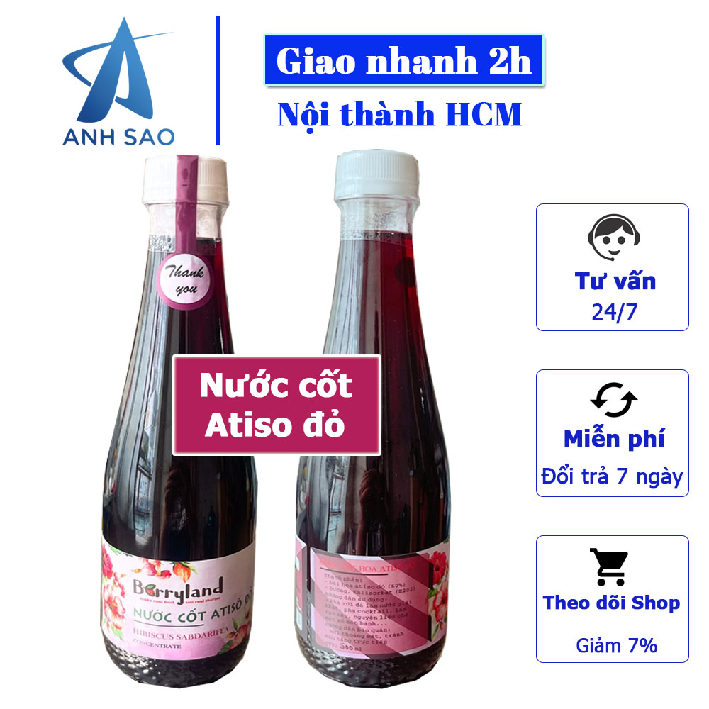 Nước cốt hoa Atiso đỏ BerryLand 500ml