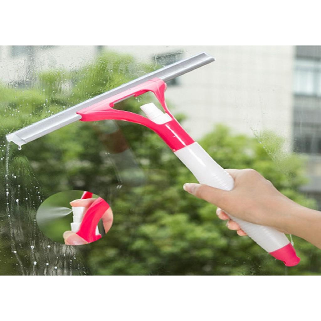 Cây Lau Kính Cầm Tay Tiện Dụng Có Bình Xịt Thông Minh