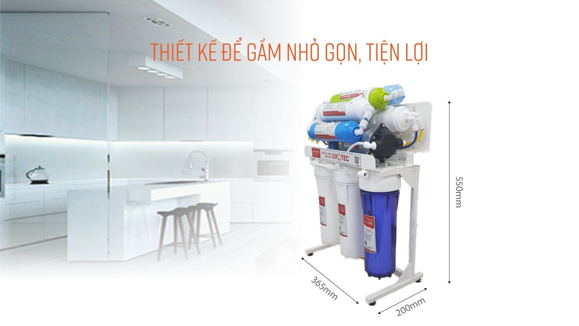 Máy lọc nước để gầm Karofi Livotec 212 - Hàng chính hãng