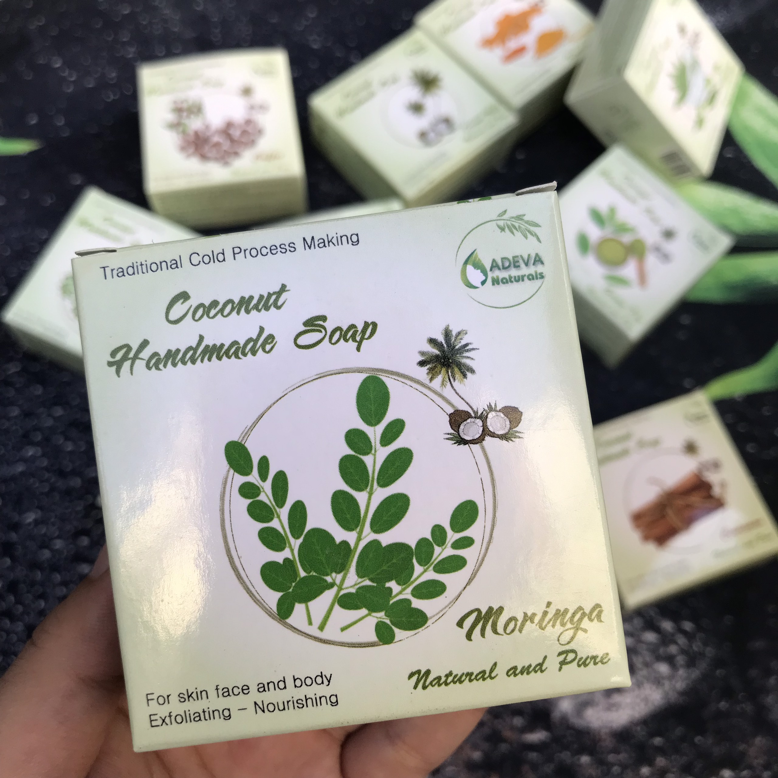 Xà phòng handmade Chùm ngây - set 6 soap Adeva Naturals