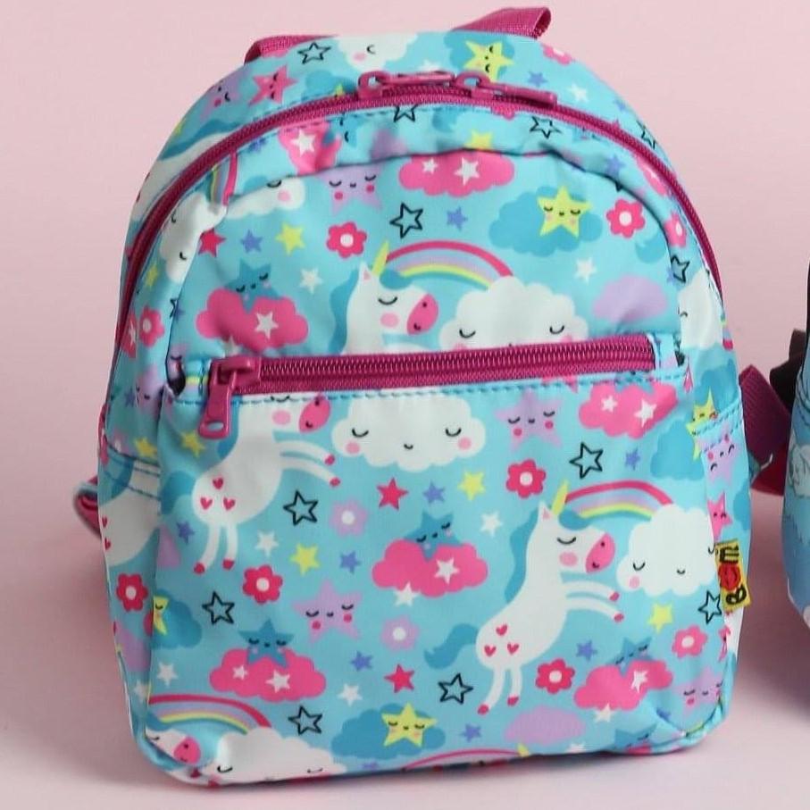 Balo mini cho bé mẫu giáo, họa tiết dễ thương, chất liệu vải dù nhẹ mịn - BOM