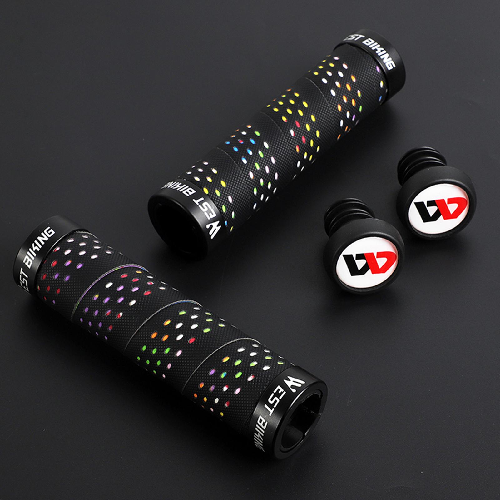 2 cái Tay cầm Xe đạp bằng cao su mềm ,chống trượt , chống nước đàn hồi và chống ăn mòn