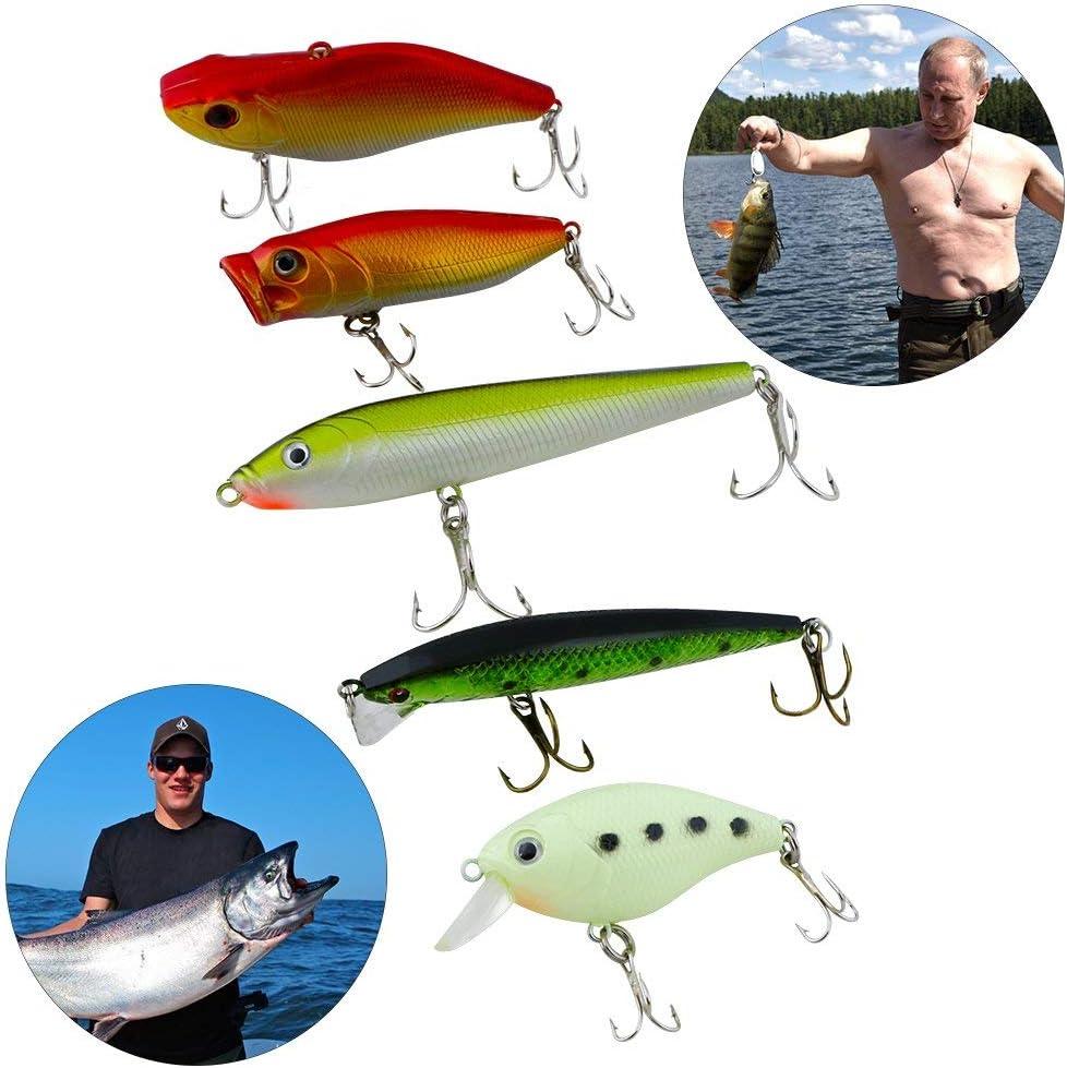 Bộ Mồi Câu Cá 120 Cái - Spinnerbaits,Plastic Worms,Minnow,Popper, Lures,Soft Fishing Jigs Fishing Hooks-Bộ Mồi Câu Cá Di Động Có Hộp