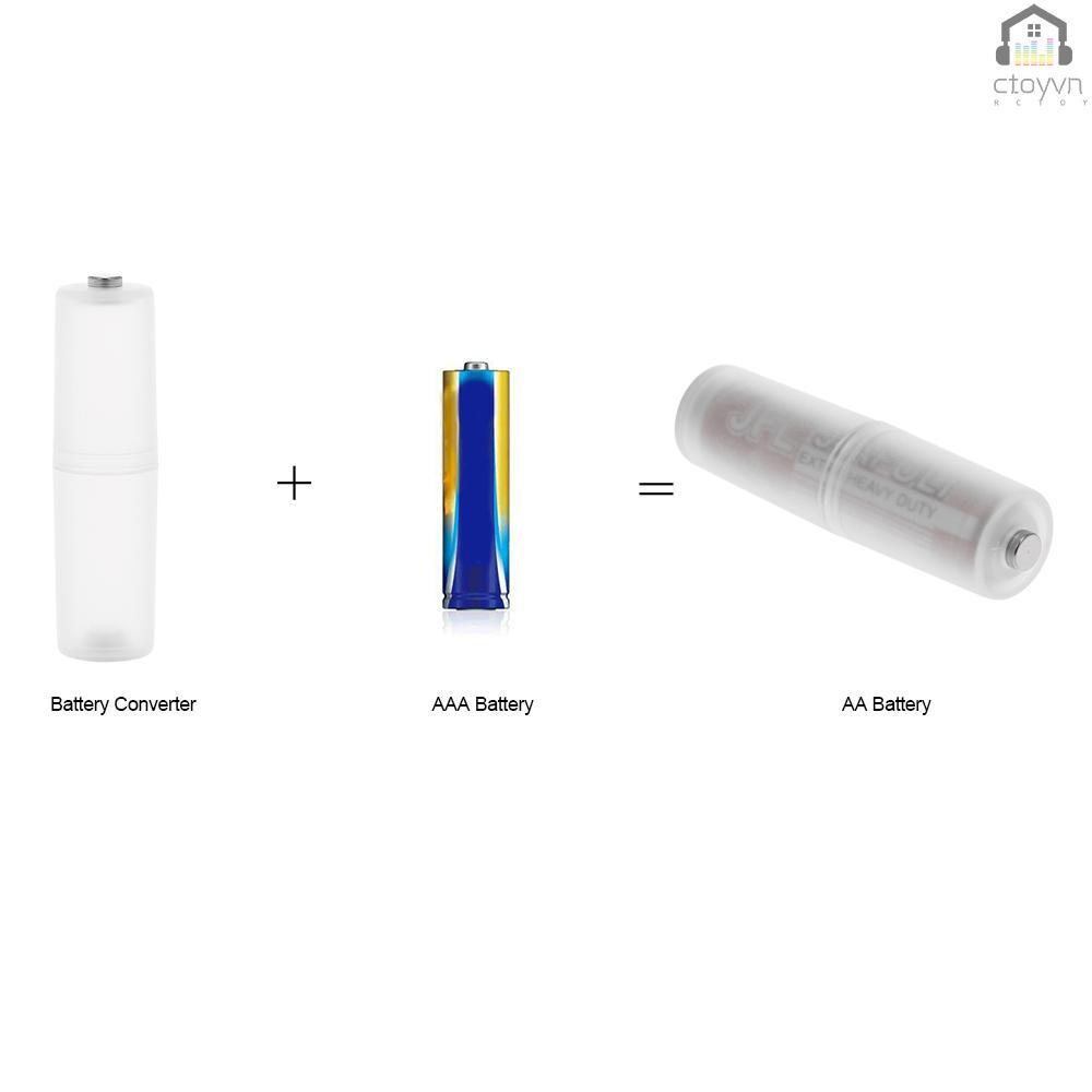 Bộ 4 giá đỡ chuyển đổi pin AAA sang AA kích thước nhỏ gọn
