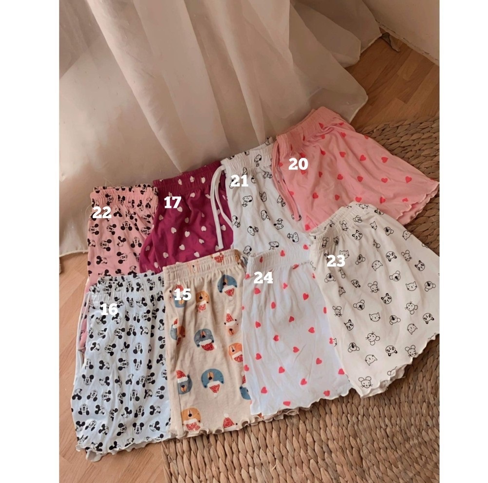 Quần đùi NỮ cotton nhiều họa tiết nổi bật đáng yêu