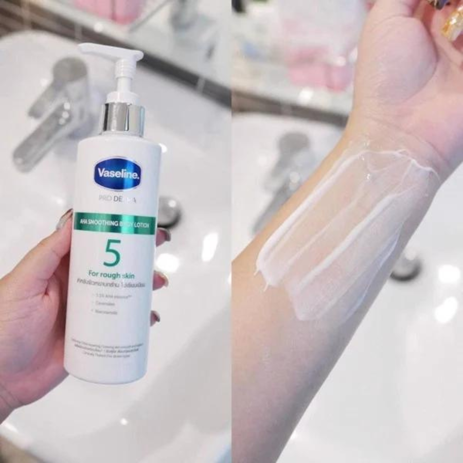 Sữa dưỡng thể 250ml Vaseline Pro Derma số 5 làm mịn da với 5.5% AHA