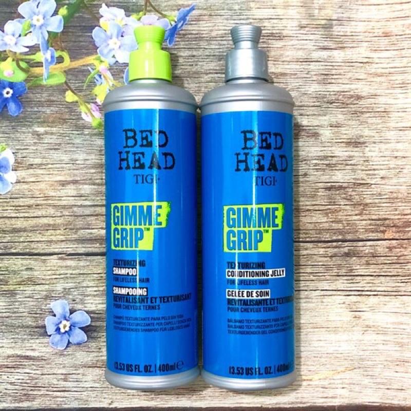 BỘ DẦU GỘI XẢ TIGI BEDHEAD XANH ĐẬM GIMME GRIP TEXTURIZING LÀM PHỒNG TÓC 400ML*2 NEW 2022