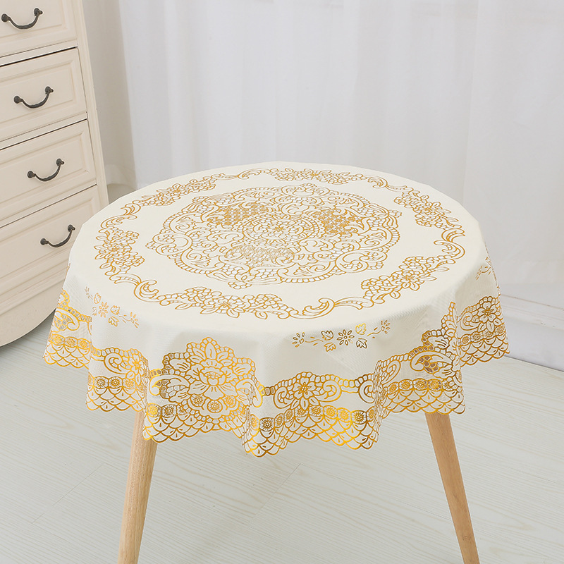 KENSINGTON Khăn trải bàn tròn hoa vàng 90cm 7154