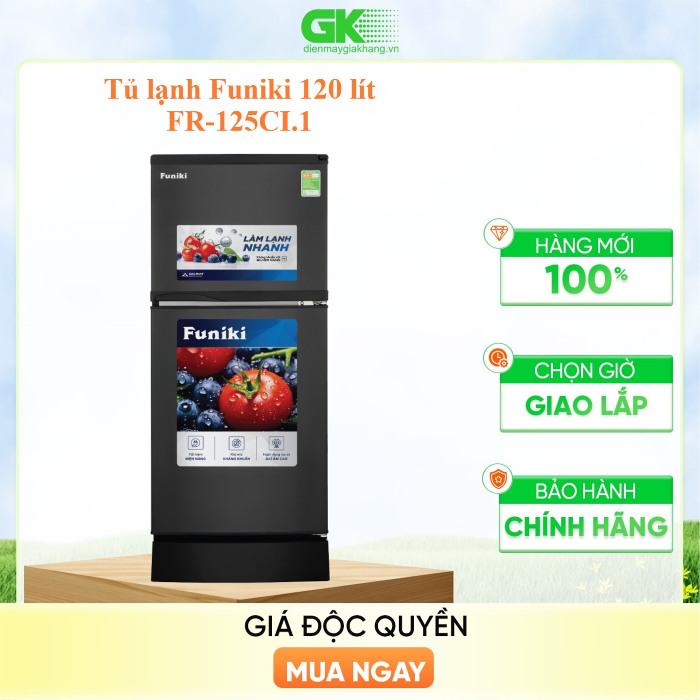 FR 125CI.1 - Tủ lạnh Funiki 120 lít FR-125CI.1 - Hàng Chính Hãng - Chỉ Giao Hồ Chí Minh
