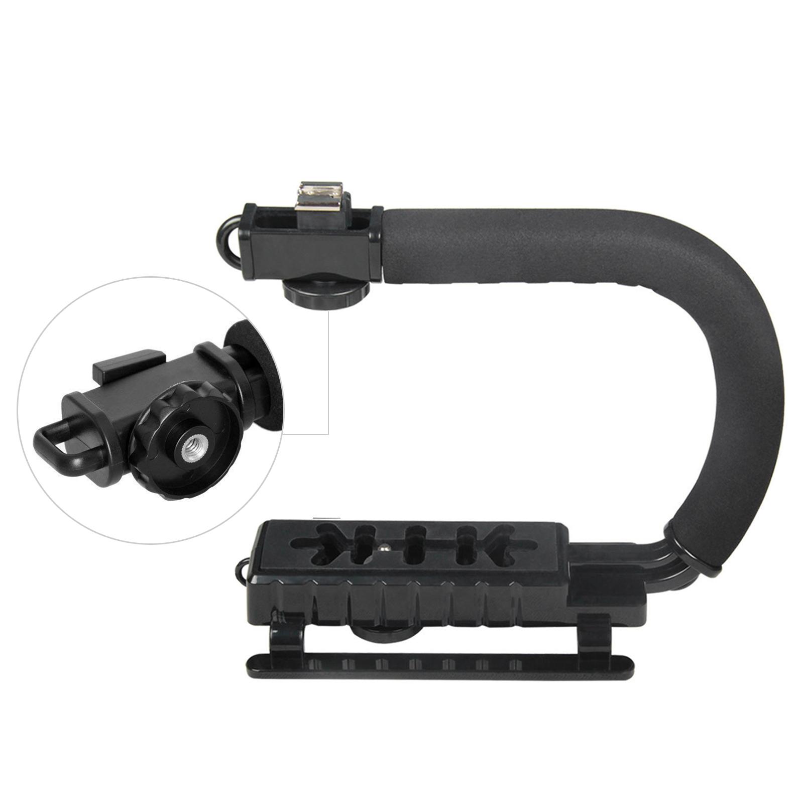 Bộ ổn định Gimbal C-Shape cầm tay cho máy ảnh DSLR với hỗ trợ gắn đèn flash