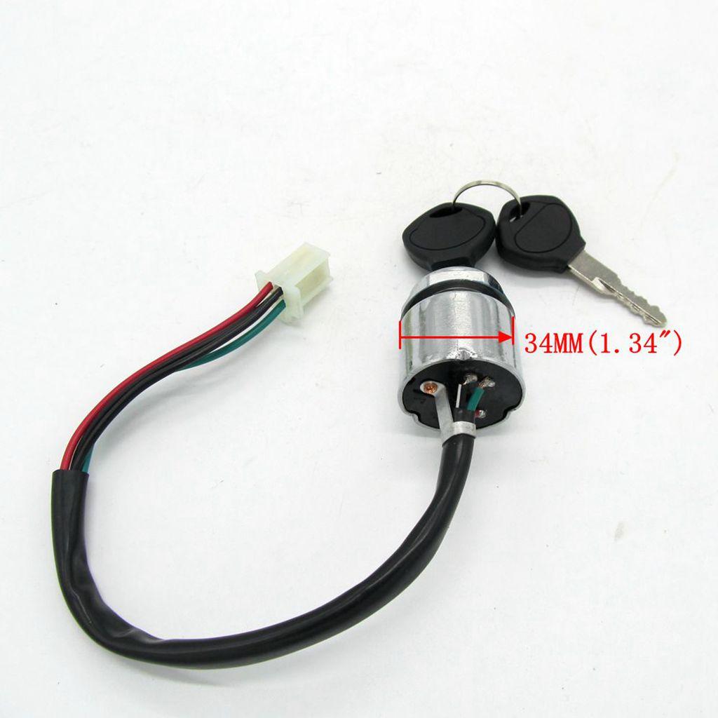 4-Wire Pin Ignition Key Switch for Go Kart ATV Quad Dirt Bike Scooter