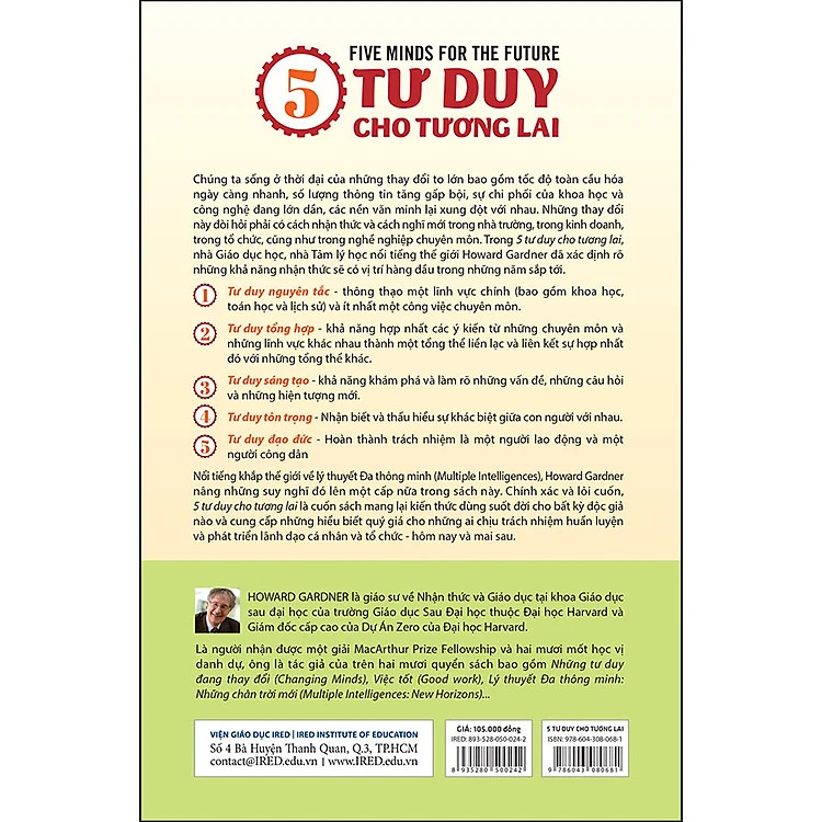 5 TƯ DUY CHO TƯƠNG LAI - Howard Gardner - Đặng Nguyễn Hiếu Trung, Tô Tưởng Quỳnh dịch -