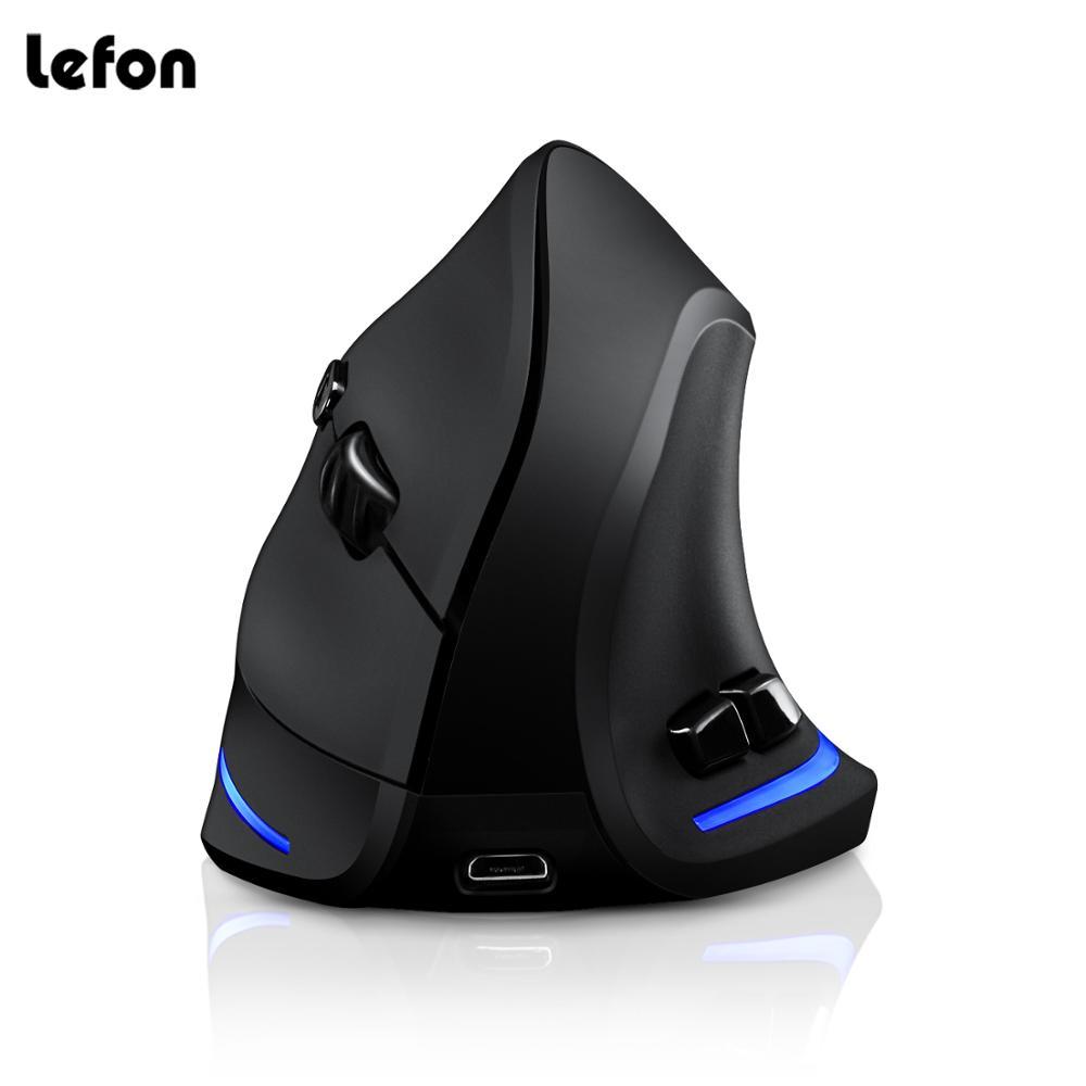 Lefon Mới Nâng Cấp Sạc Không Dây Chuột Game Thủ Công Thái Quang 2.4G/1000/1600/2400 DPI USB Dọc Chuột cho MÁY TÍNH Chơi Game