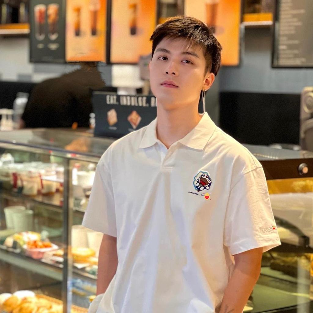 Áo polo nam nữ levent doremon  , basic tee local brand unisex , áo thun có cổ trắng - gin store