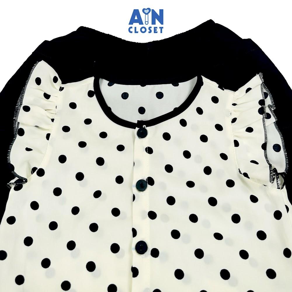 Bộ quần áo Lửng bé gái họa tiết Bi Đen Lụa trượt - AICDBG5PA7XH - AIN Closet